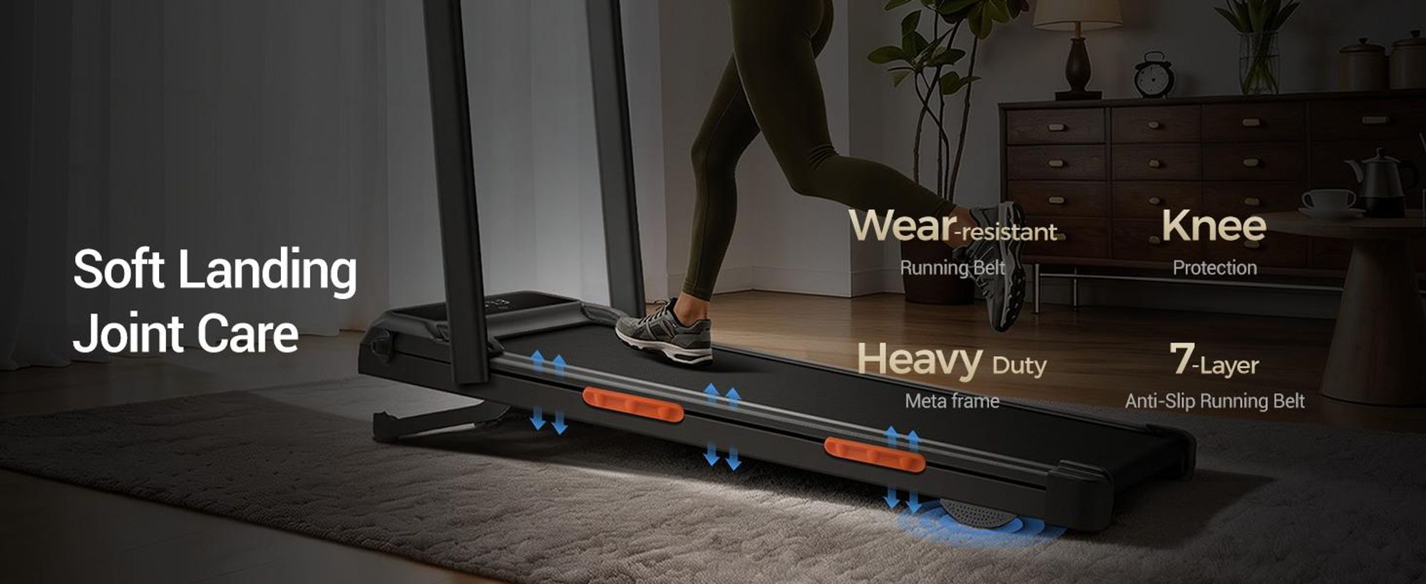 ROBORE X8F Walking Pad mit 0–20 % elektrischer Steigung, 1–12 km/h, klappbar, unter 45 dB, bis 159 kg