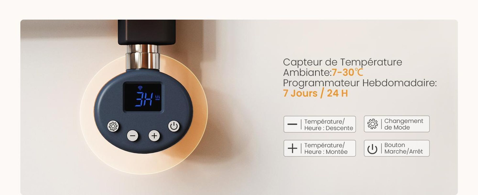 EMKE Radiateur électrique de salle de bain 140 x 60 cm 600 W anthracite Radiateur sèche-serviettes courbéWi-Fi Thermostat intelligent Sèche-serviettes