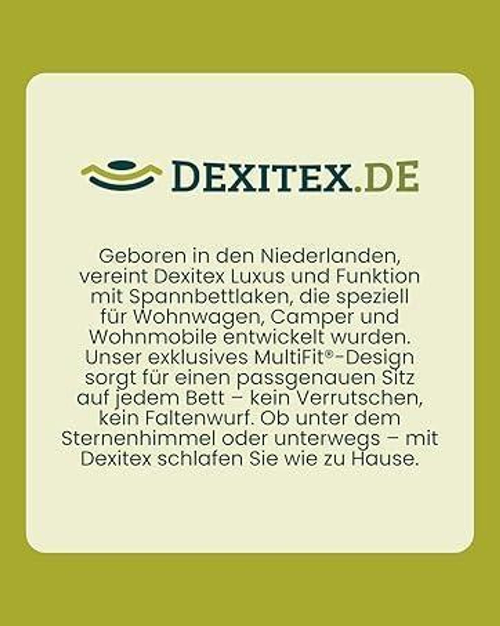 Eine Werbekarte für DEXITEX.DE.