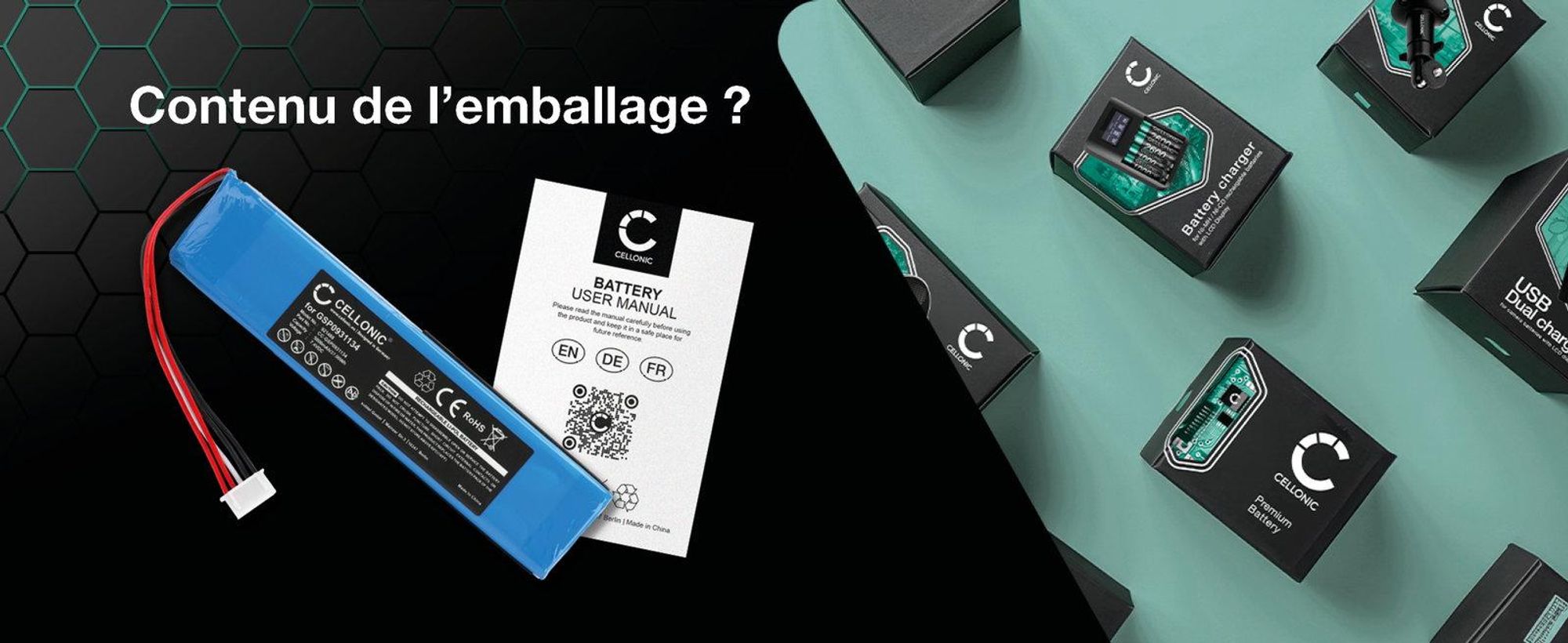 CELLONIC Batterie compatible avec JBL Xtreme 1, GSP0931134 – 1x Batterie 5000mAh