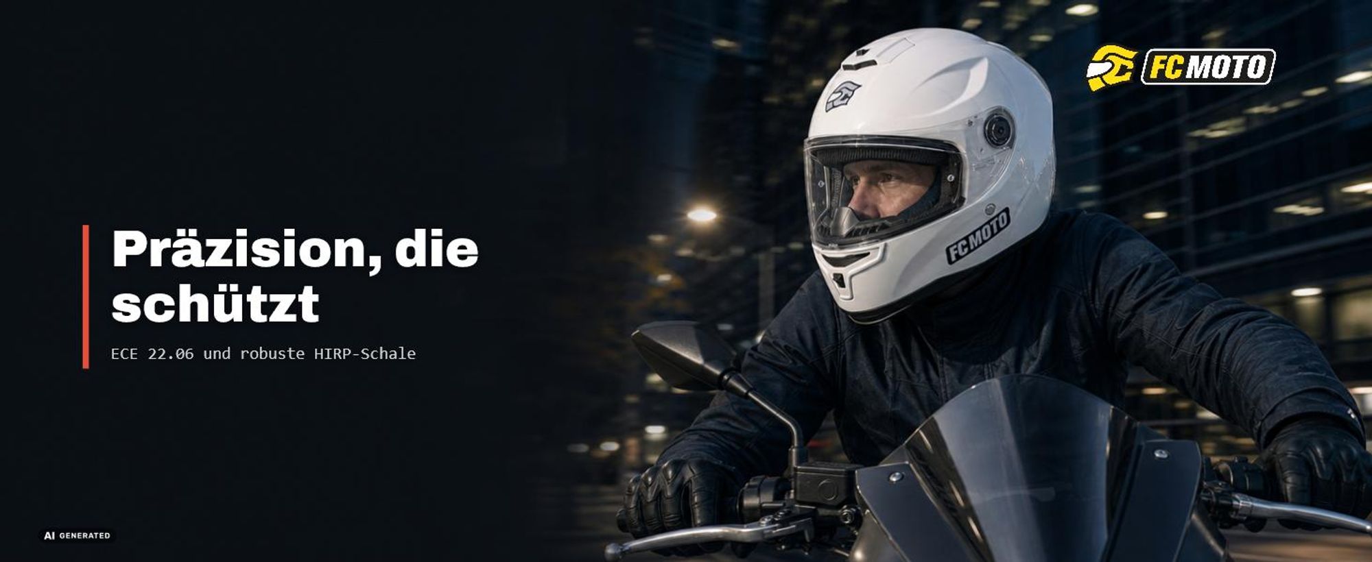FC-Moto FF114B Helm, schwarz matt, XL