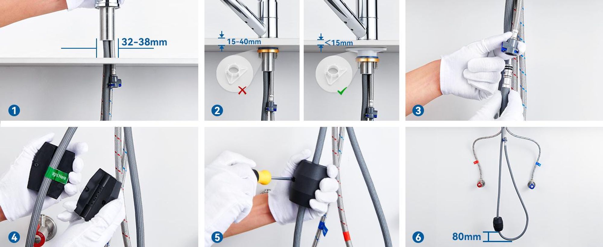 Ausziehbar Wasserhahn mit 2 Strahlarten und 360° Drehung für mehr Flexibilität, Auralum Wasserhahn Küchenarmatur, Spültischarmatur, Chrom