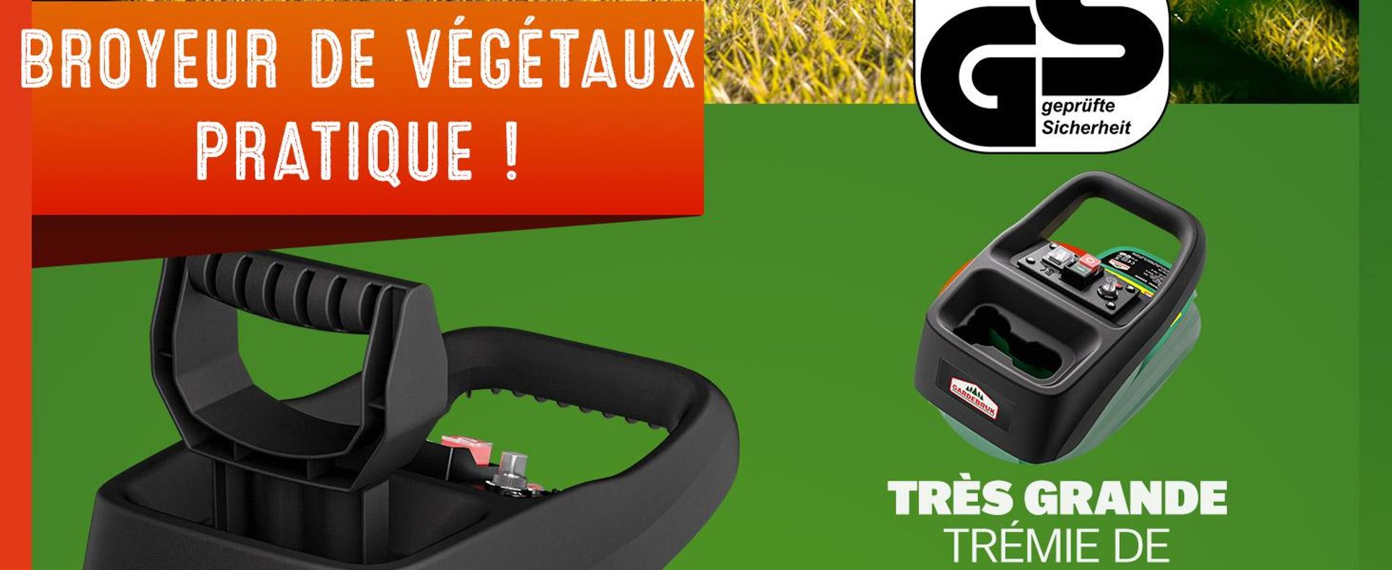 GARDEBRUK Broyeur de végétaux électrique 3.100 W
