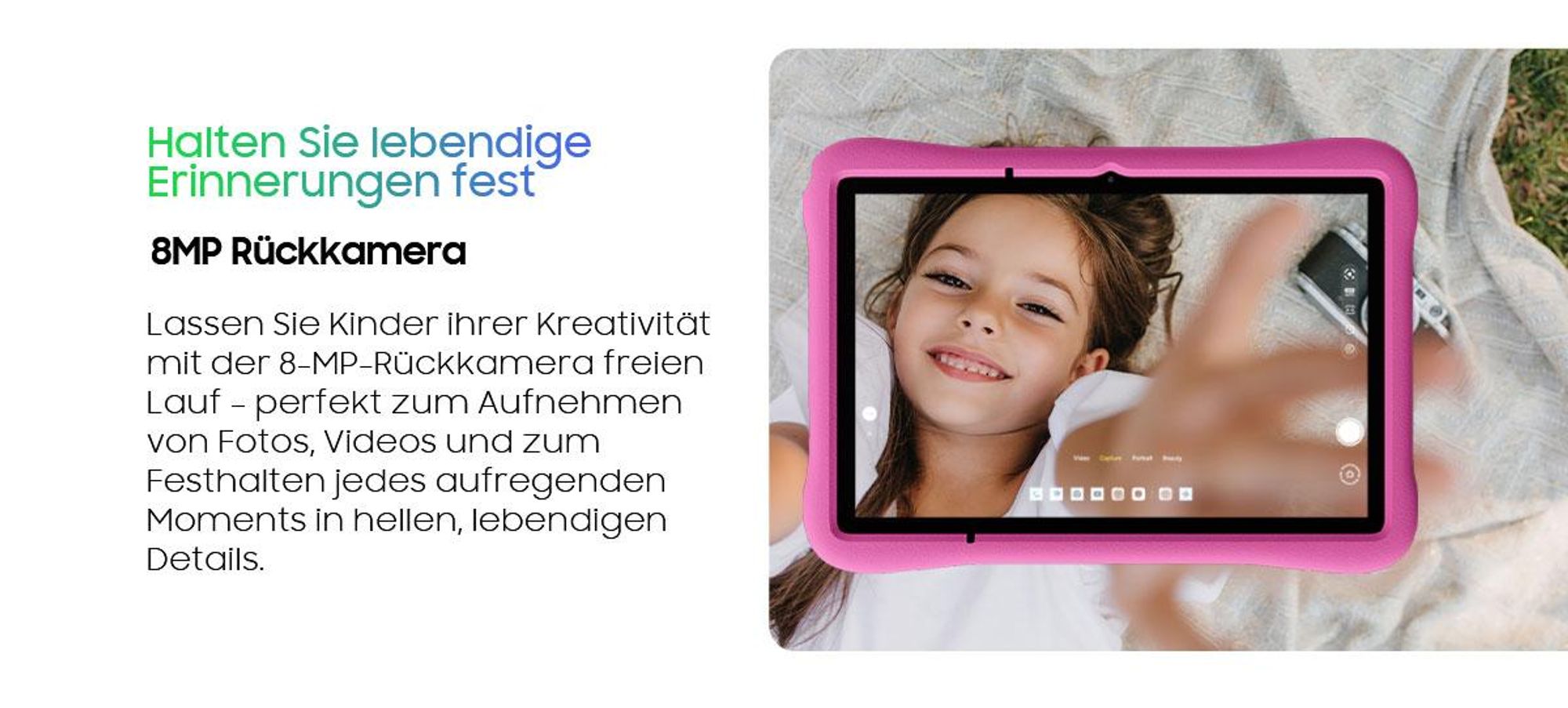 Blackview Pad 60 Kids, Kinder Tablet, 10,1", 12GB+128GB, Android 15, Elternkontrolle, Kinder-Modus, HD-Streaming, WiFi 6, mit stoßfester Schutzhülle
