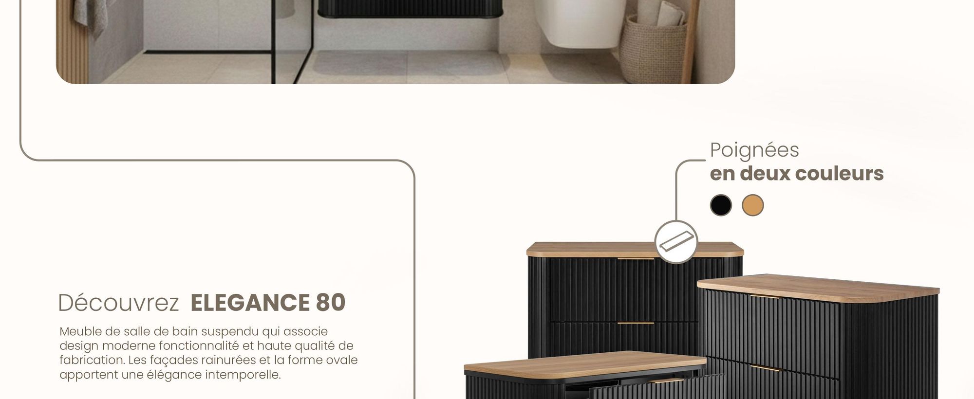 Meuble sous lavabo - 80 cm Armoires, meubles bas