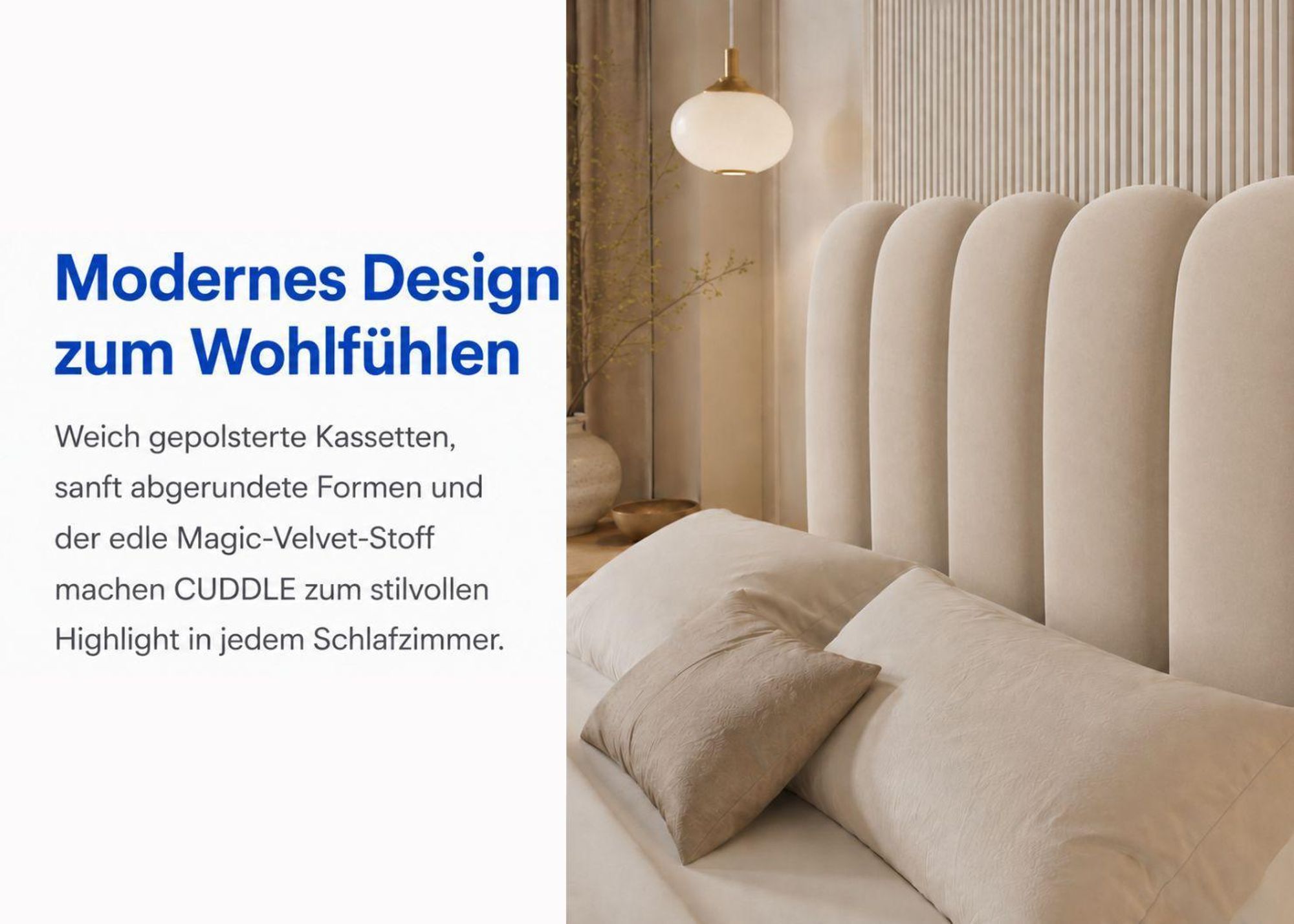 Geöffnete Bettkästen beim CUDDLE Boxspringbett mit Federmechanismus