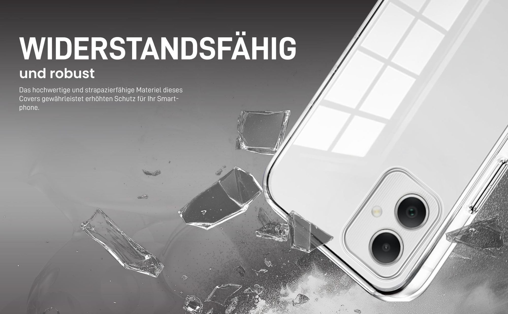 Transparentes Front Back Cover für Samsung Galaxy A05 mit Aufprallschutz
