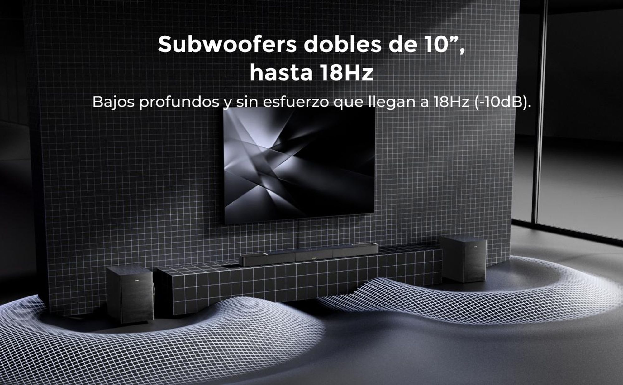 ULTIMEA Skywave X100 Dual 2000W 9.2.6ch Sistema de Sonido Envolvente Inalámbrico con Ajuste THX, Barra de Sonido con Dolby Atmos y DTS:X