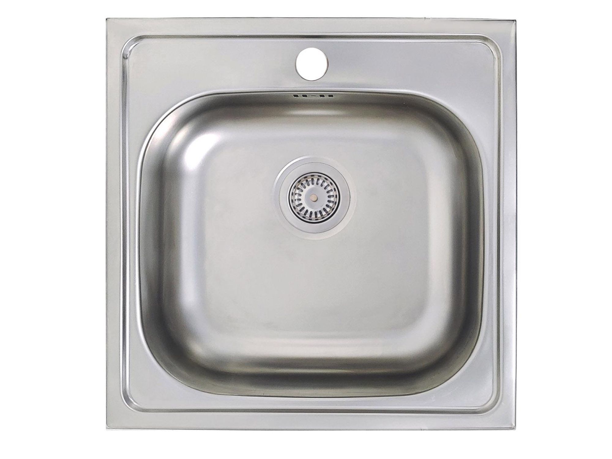 50 × 50 cm Einbauspüle Edelstahl Komplettset mit Armatur & 500 ml Seifenspender