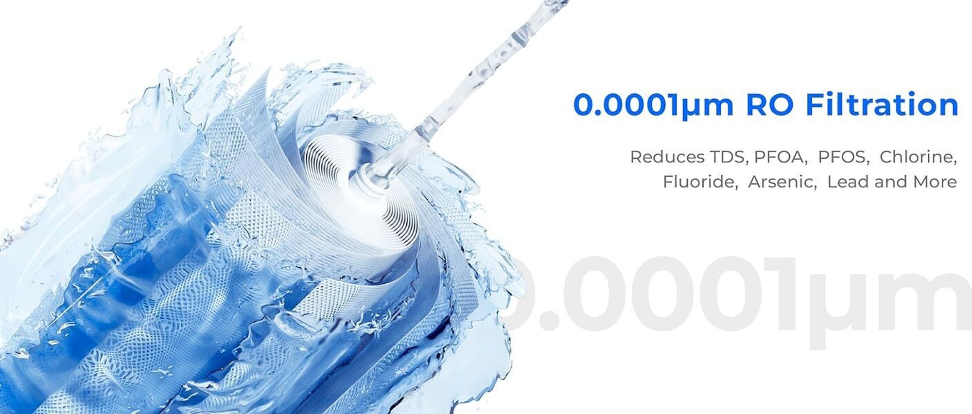 Waterdrop CoreRO pultový systém reverzní osmózy, dávkovač okamžitě horké vody, 5 možností nastavení teploty, 6stupňová filtrace, 3:1 Pure to Drain, WD-C1H