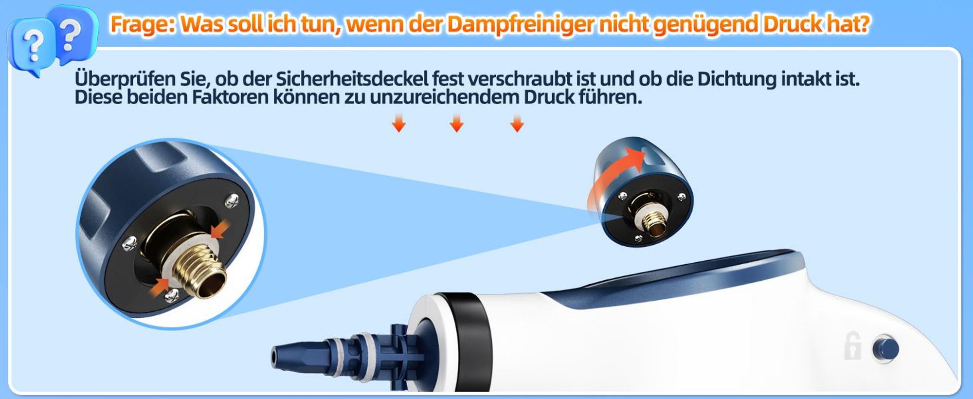 Dampfreiniger, Handdampfreiniger für das Haus Mehrzweck, 3 Bar Dampfdruck 350ML 1200W chemikalienfreier, Reinigung von Küche, Böden, Fliesen, Sofas