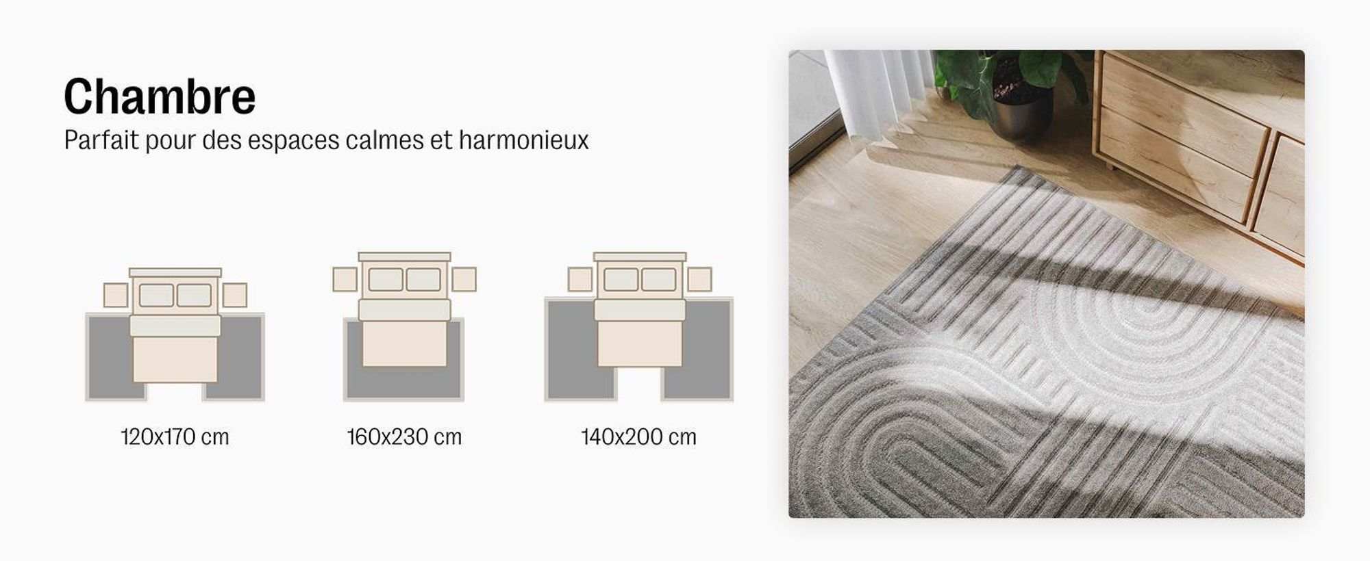 benuta tapis de salon Leo Gris clair 80x250 cm tapis de salon couloir motif poil ras doux moelleux