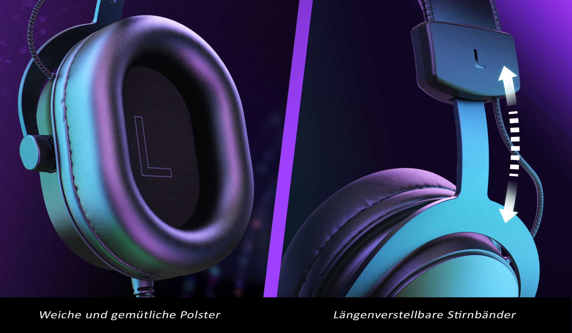 Fifine Headset Over-Ear Gaming-Headset mit Mikrofon Abnehmbar USB Headset mit Kabel