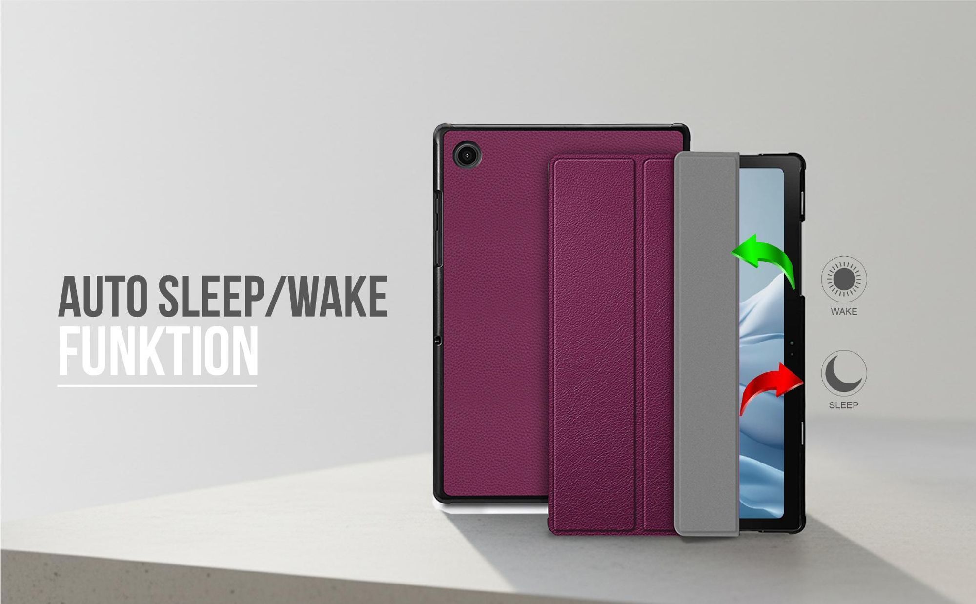 Tabletcase für Samsung Galaxy Tab A8 10.5 mit Auto Sleep / Wake Funktion