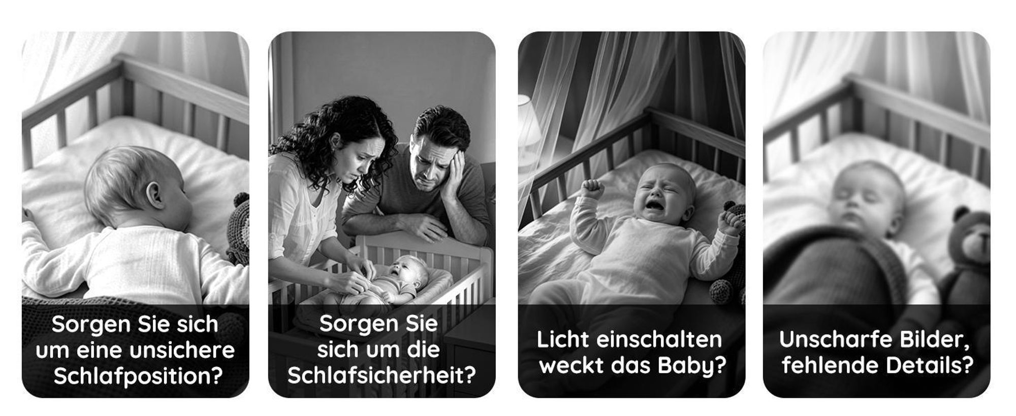 BOIFUN Split Screen Babyphone mit 2 Kameras 5,5 Zoll 4MP HD WLAN Video Babyfon mit App 360° Nachtsicht Musik Nachtlicht Halterung