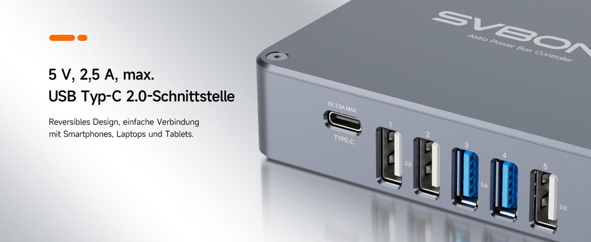 Svbony SV241 Pro Teleskop Power Management Box, Astronomisches Teleskop Zubehör, USB 3.0+DC Fotografie Astronomie Power Controller Adapter