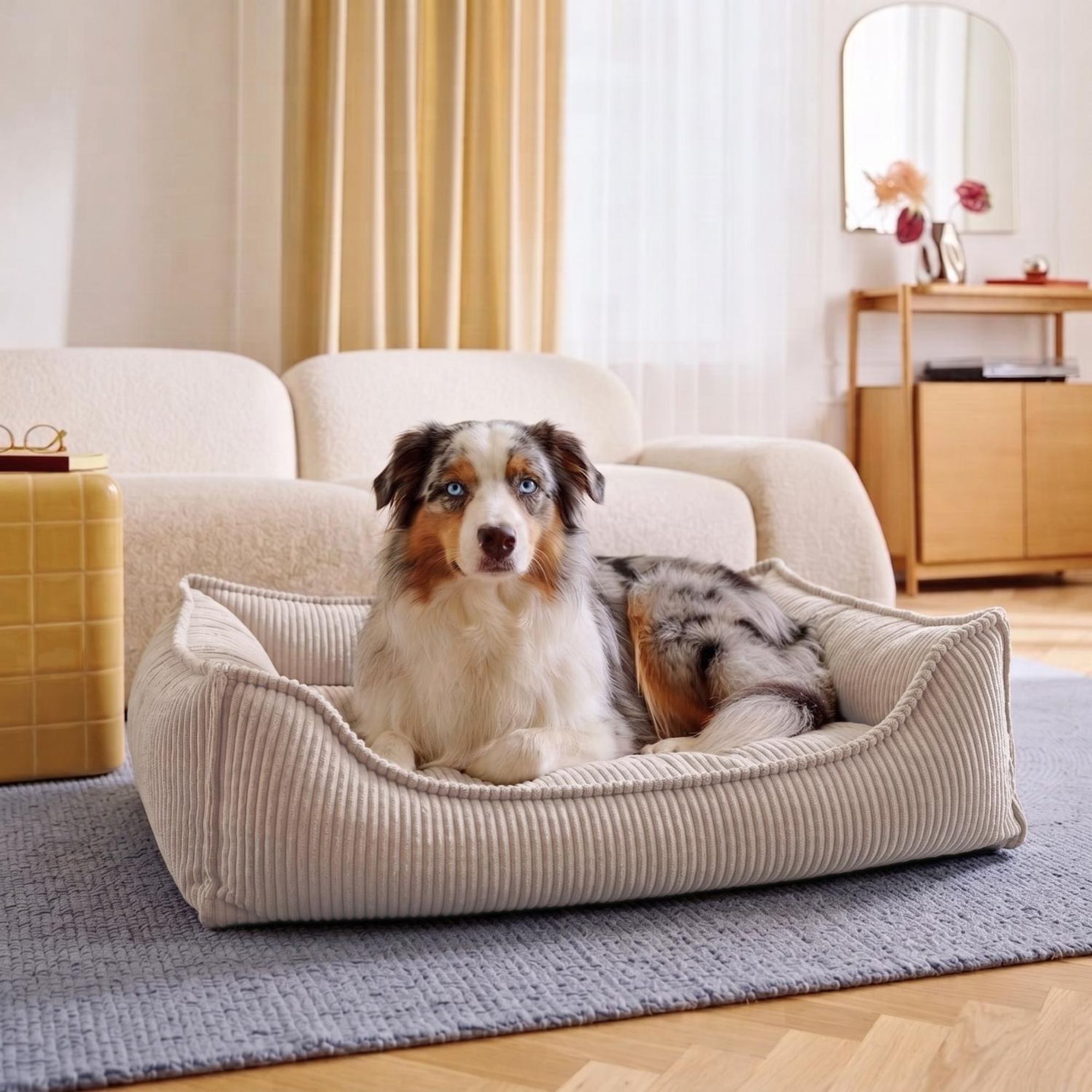 4L Textil HUGO orthopädisches Hundebett aus Cord