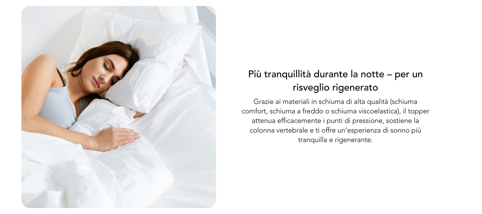 Topper ergonomico in schiuma viscoelastica | 80 x 200 | per tutti i materassi | Topper per materasso XDREAM Pure