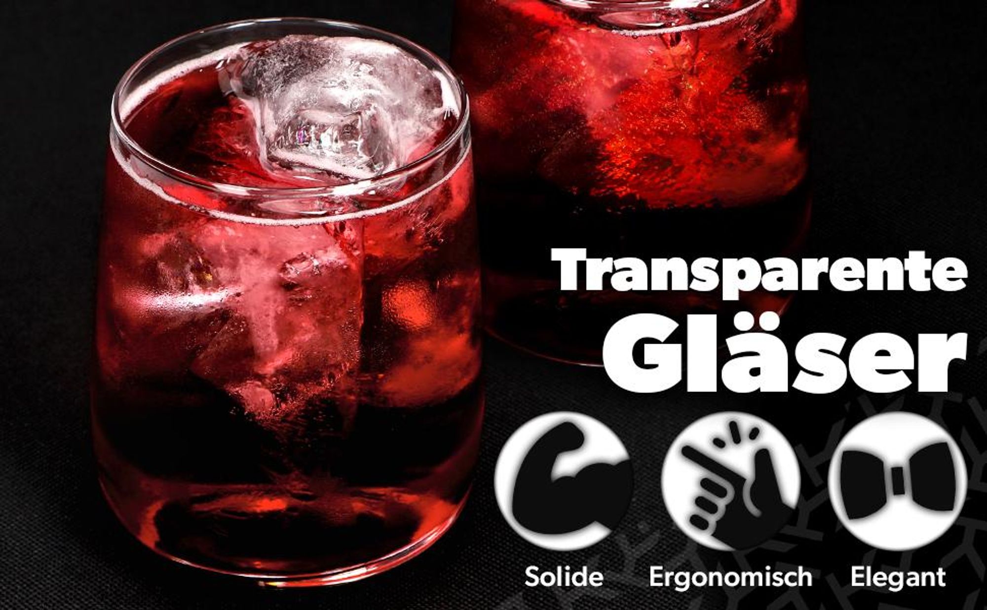 KADAX Wassergläser "Alezio", Trinkgläser, 330 ml, 6 Stück
