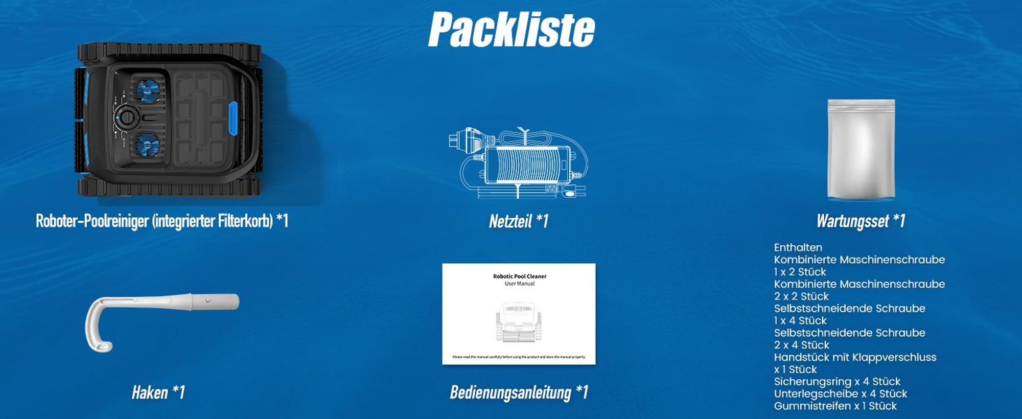 AIRROBO Poolroboter CP400 Lite Roboter-Poolreiniger für Boden/Wand/Wasserlinie, Kabellos Poolsauger, 150min Laufzeit