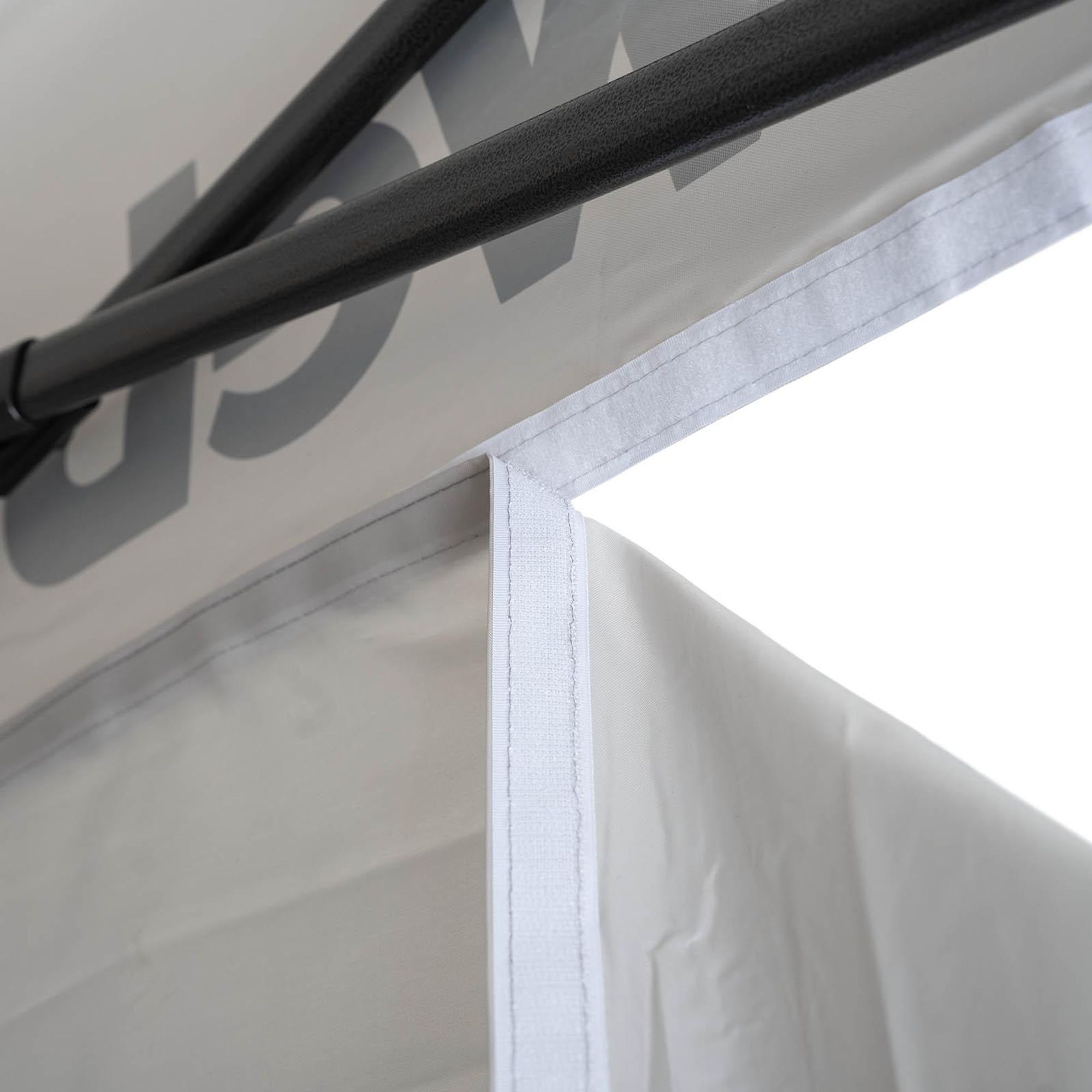 Weber Easy-Up Zelt 3x3 m grau – inkl. 3 Seitenwänden – ideal für jede Jahreszeit