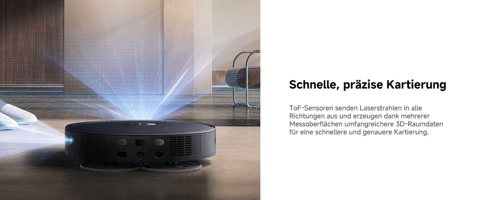 MOVA P50s Ultra Saug- und Wischroboter 24.000 Pa, Auto-Absaugstation, StepMaster, Dual-LiDAR, mit 1L Extra Reinigungsflüssigkeit