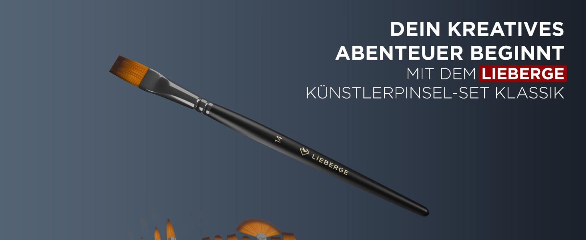 LIEBERGE Premium Pinselset Acrylfarben – 12 Pinsel ohne Haarverlust beim Malen – geeignet als Acrypinsel, Aquarellpinsel, Ölpinsel, Gouachepinsel