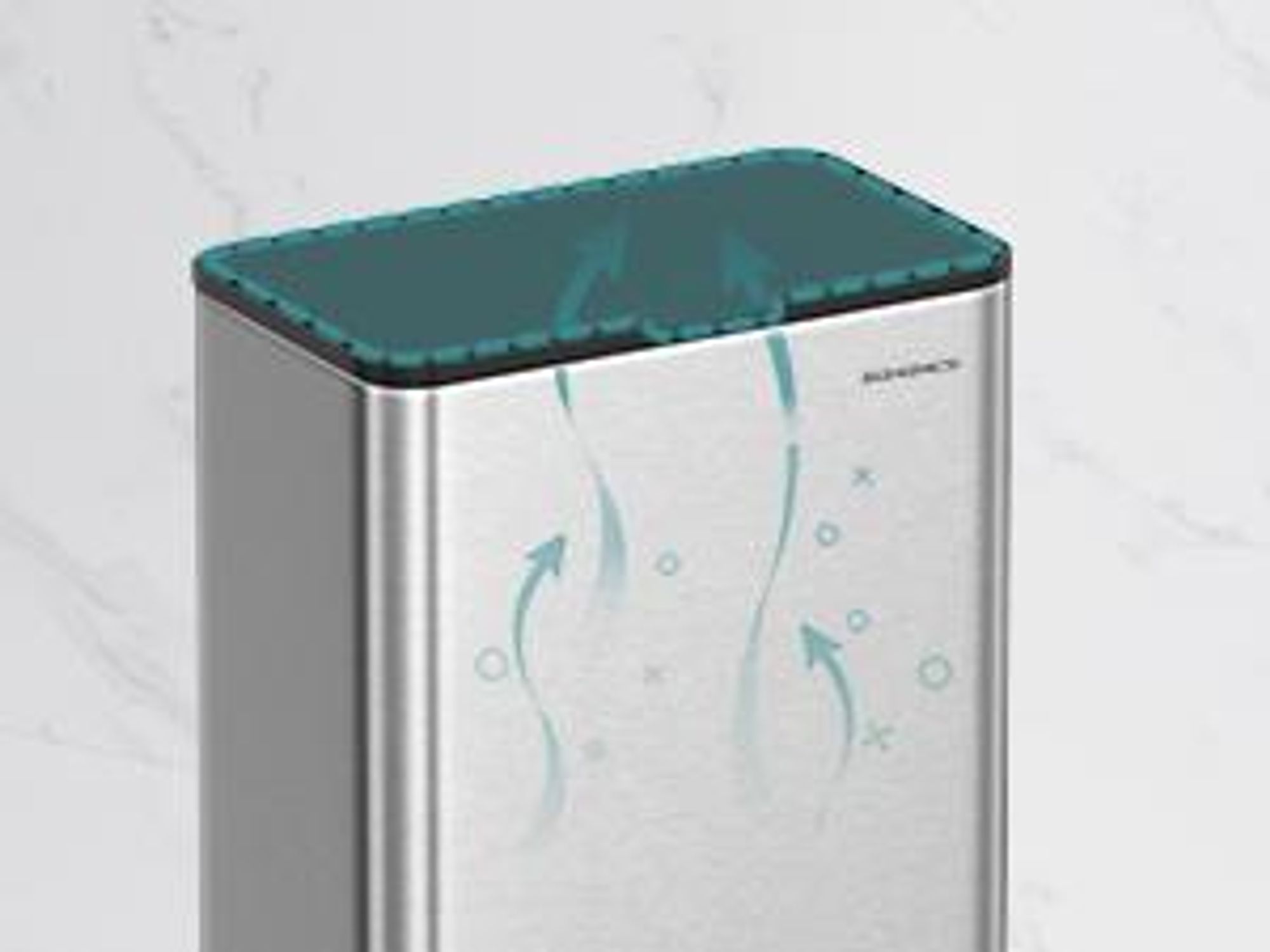 SONGMICS Mülleimer hängend, 8 L Komposteimer Küche, Stahl-Abfalleimer mit Deckel für Biomüll, mit Haken