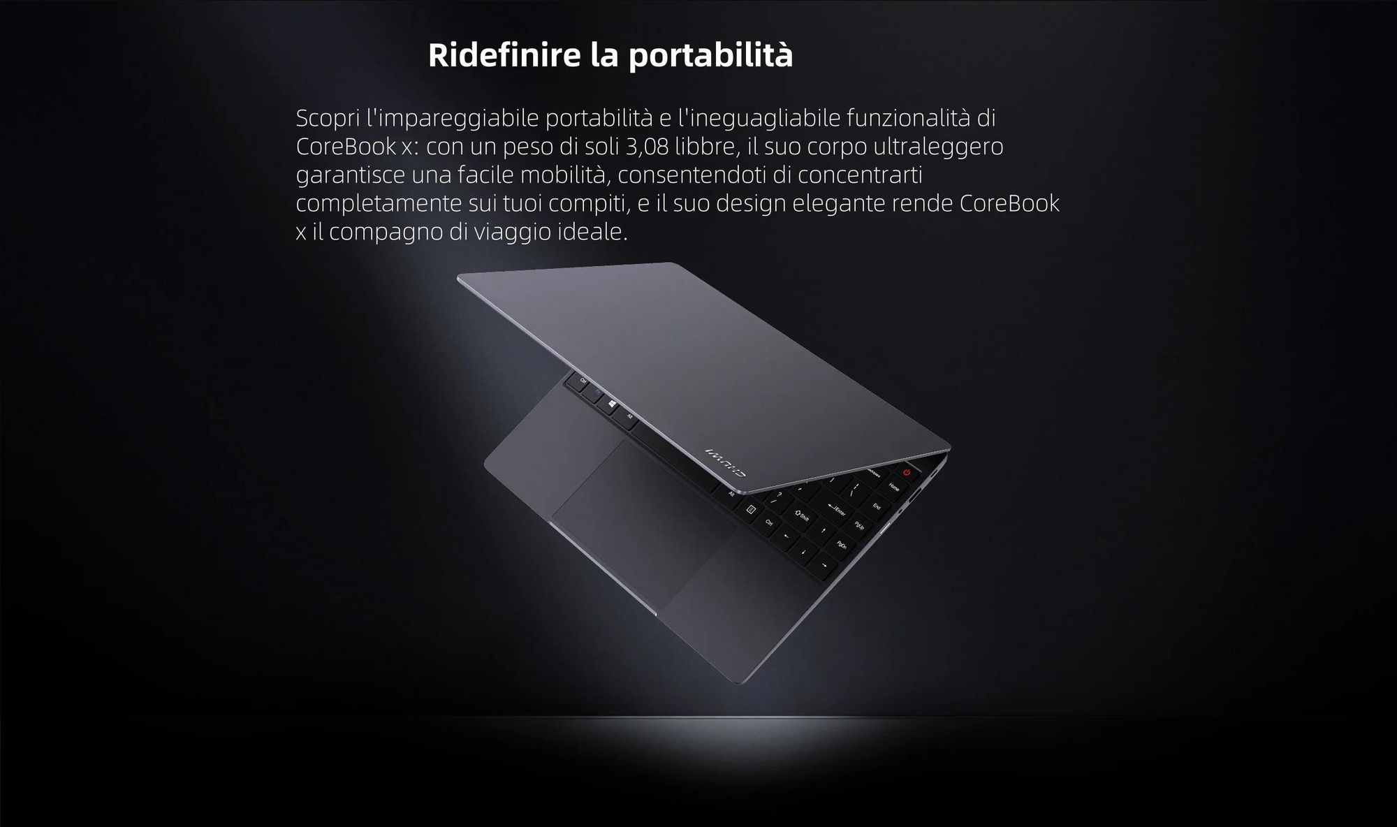 Laptop Intel Core i3-1220P - Processore Intel Core i3-1220P Display 14" Windows 11 16GB+512GB Batteria - Grigio