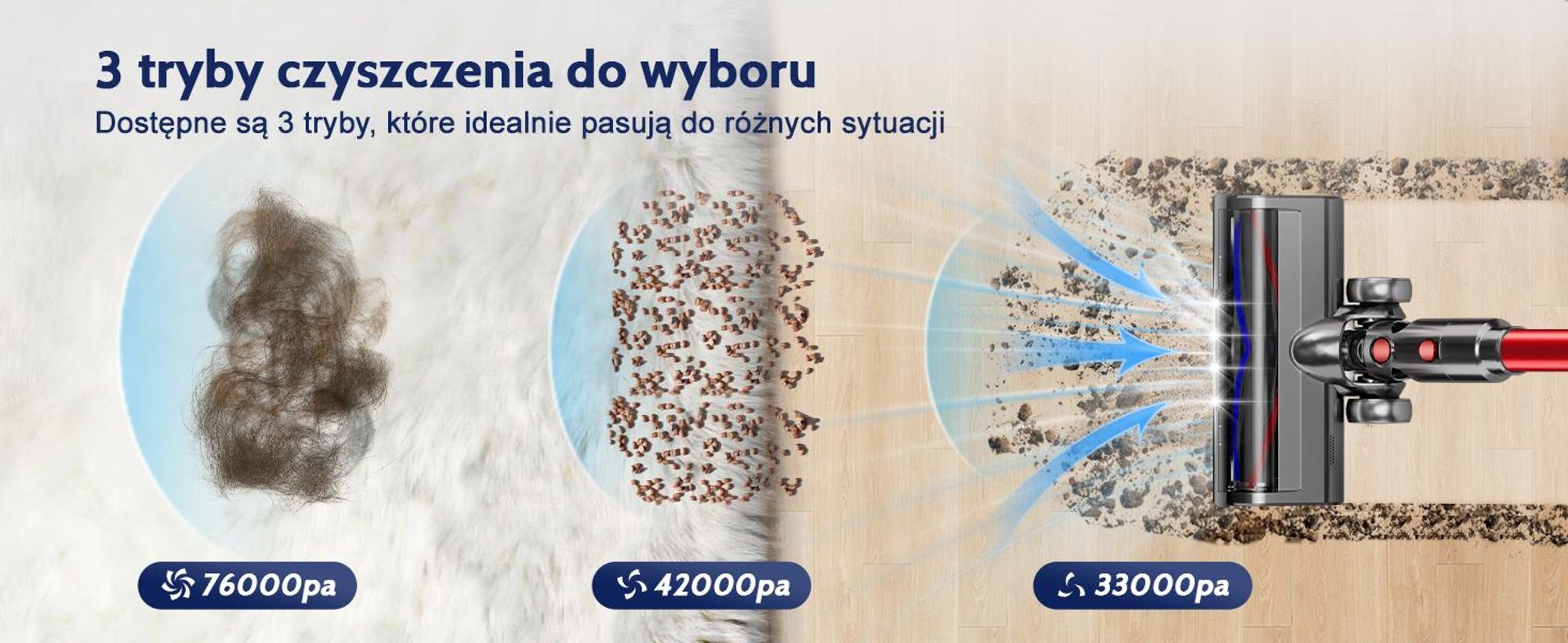 Odkurzacz akumulatorowy Aiibot, 85 000 Pa/80 min/750 W, bezprzewodowy z wyświetlaczem Smart Display, ultracichy odkurzacz (50 dB) z szczotką zapobiegającą plątaniu się włosów, 3 tryby ssania