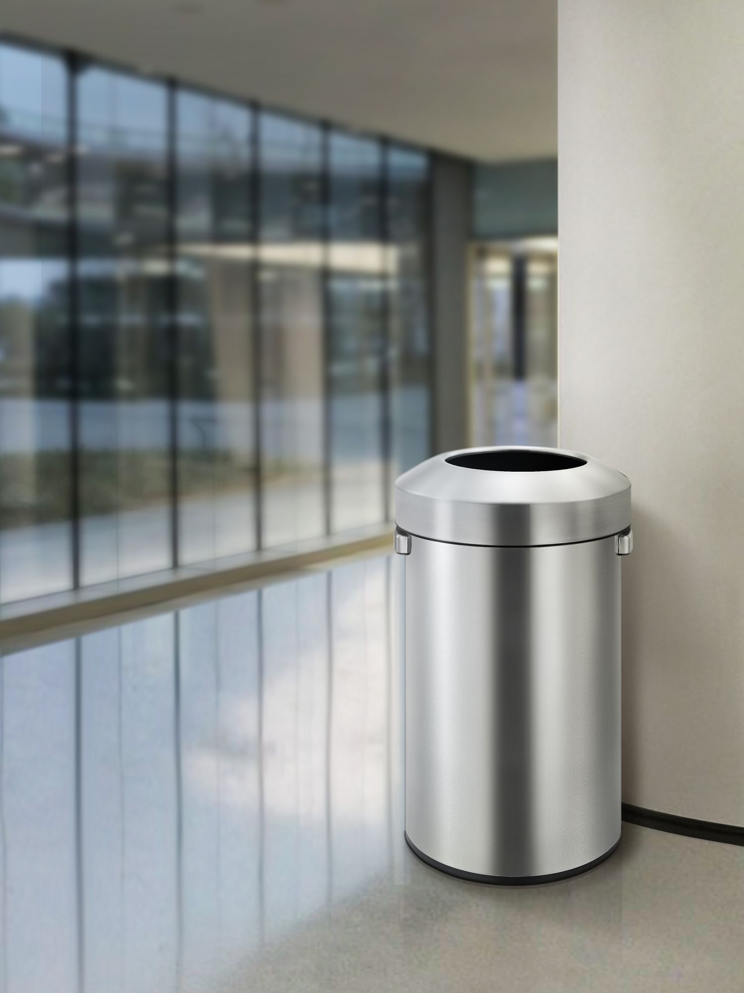 EKO - Urban Abfalleimer 60 Liter - Stainless steel - Matt Edelstahl
