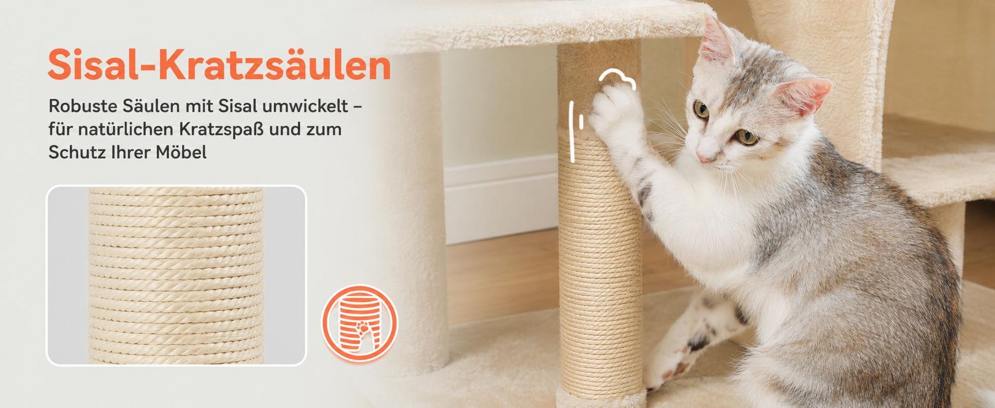 PAWZ Road großer Katzenbaum 180cm Multi-Level Katzenbaum