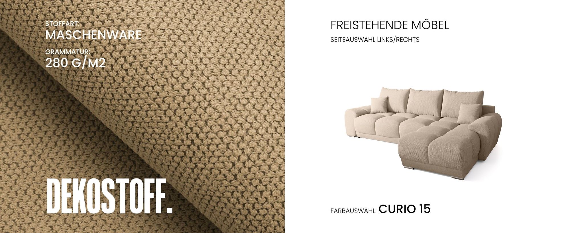 BroMARKT Ecksofa NUBES Schlaffunktion Bettkasten L-Form 298x184x85cm Graphit