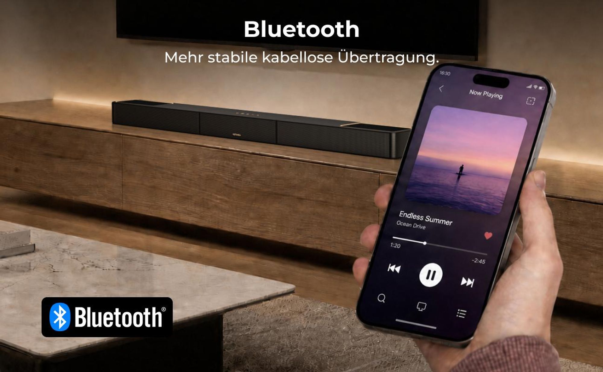 ULTIMEA Skywave X100 Dual 9.2.6 Soundbar mit Dolby Atmos & DTS:X, THX-Tuned, 2x10" Subwoofer, 2000W, 8K Pass-Through, Kabellos