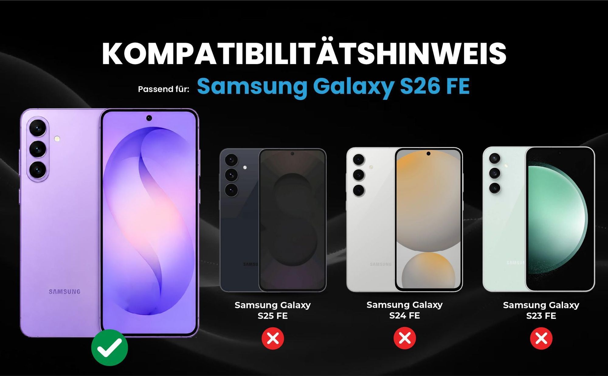 Kompatibilitätshinweise Hülle für Samsung Galaxy S26 FE