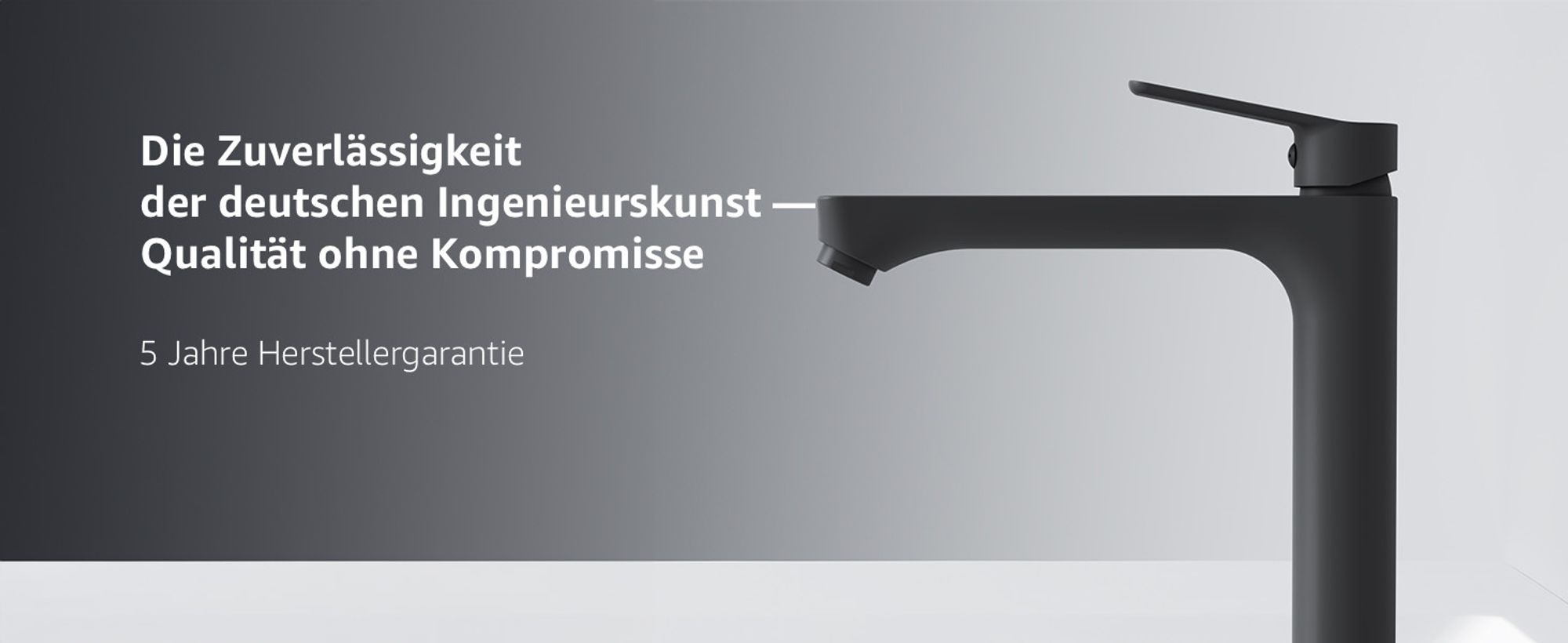 AM.PM Waschtischarmatur Hoch Schwarz Wasserhahn Bad Waschbecken Armatur Einhebelmischer Badarmatur Mischbatterie für Badezimmer Aufsatzwaschbecken