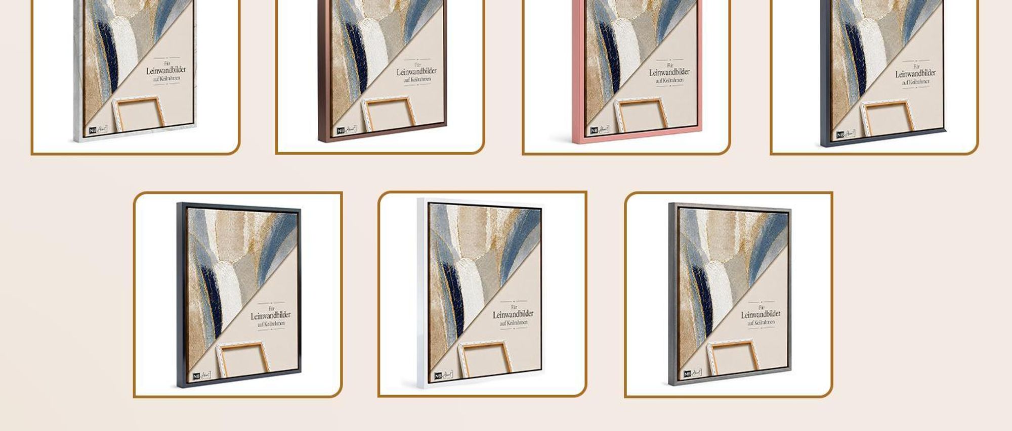 Monframe Schattenfugenrahmen für Leinwandbilder & Canvas 30x40 cm - Schwarz glanz - für Keilrahmen bis 22 mm Stärke - ohne Glas und Rückwand