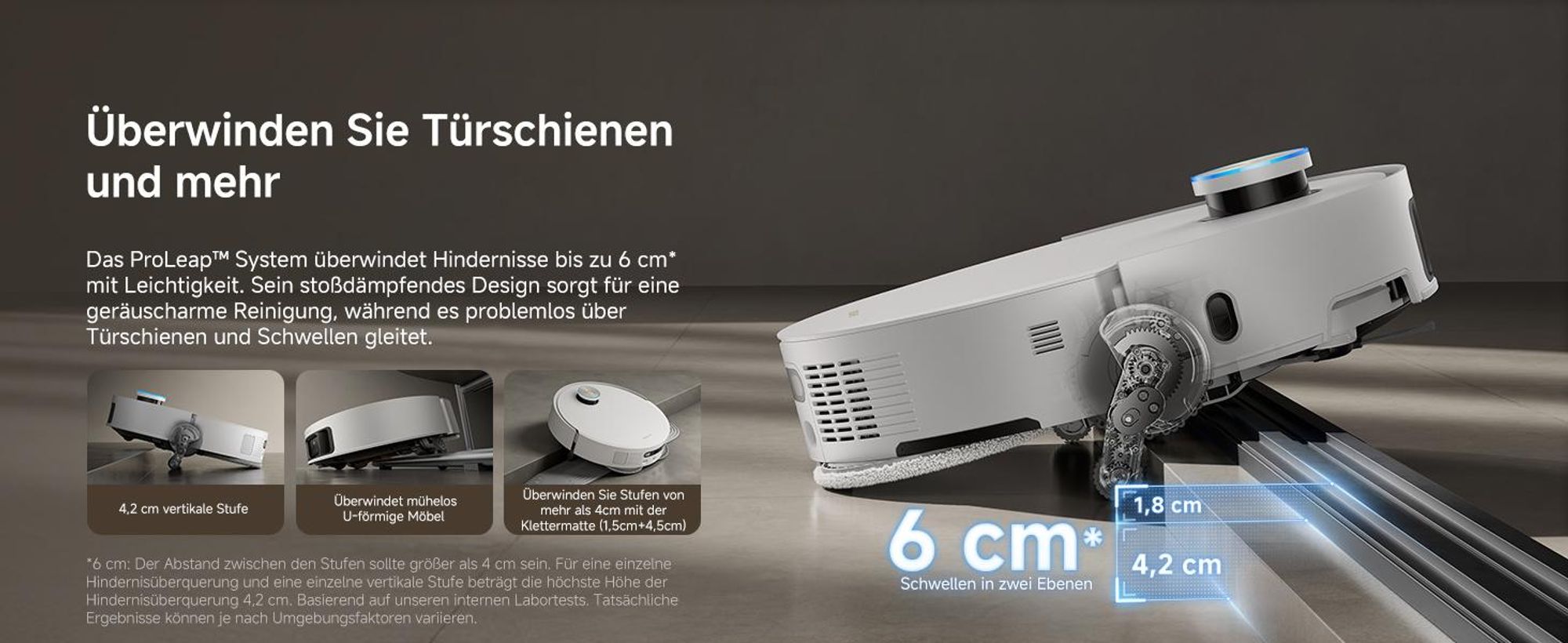 Dreame X50 Ultra Complete Staubsauger Roboter mit Wischfunktion,20KPa Saugkraft,6cm Hindernisfreiheit,Hebarem Wischmopp,360°-Navigation,KI-Vermeidung