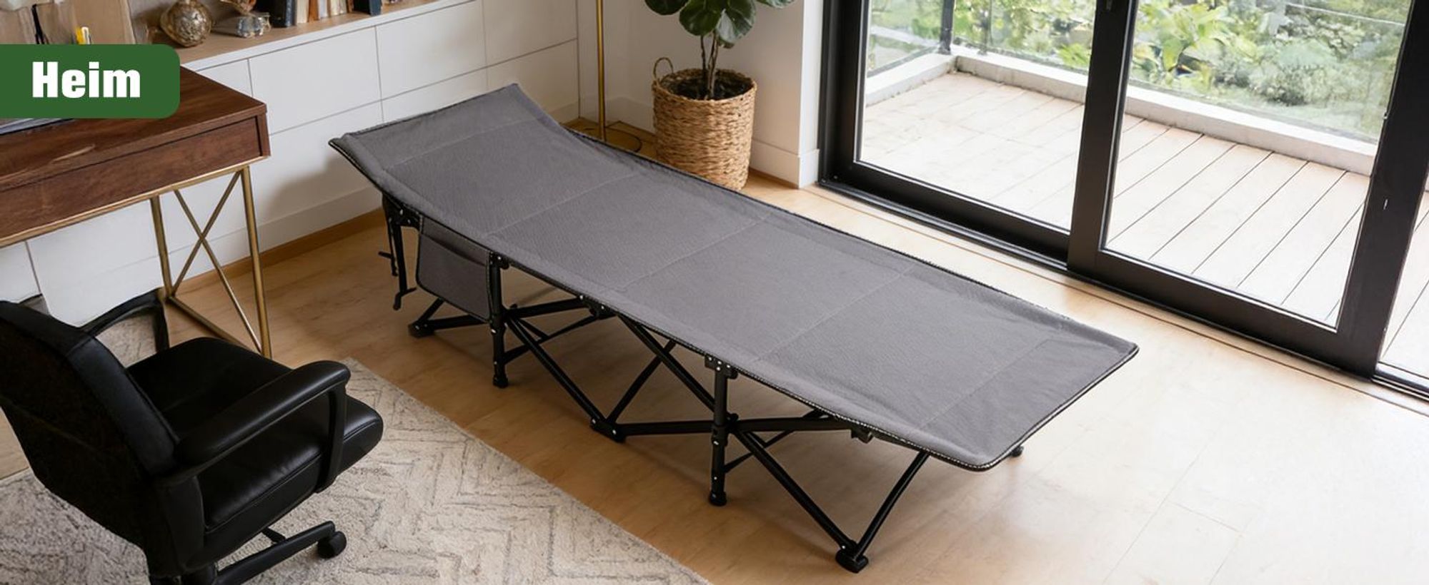 Sekey Campingbett Klappbar Feldbett Klappbett mit Tragetasche und Seitentasche, Campingliege belastbarkeit bis 200kg