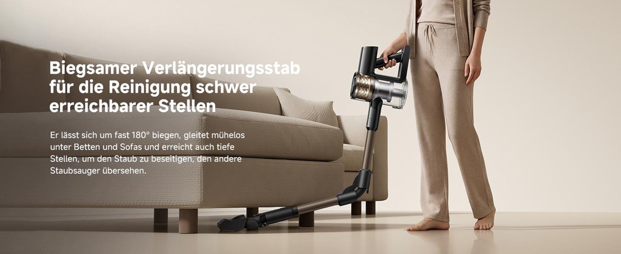 Dreame R10s Lite Handstaubsauger,75AW/25kPa Akku-Stammstaubsauger,Verlängerungsstange,Laufzeit,Ein-Klick-Entleerung,0-Tangle,45mins Laufzeit,LED,0.5L