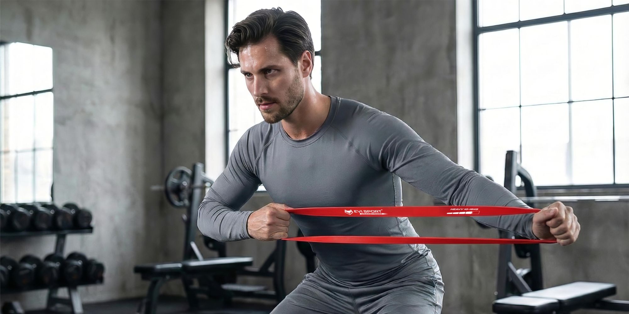 Widerstandsbänder 5er Set Fitnessbänder Mini Loop Bands Latexbänder Gymnastikbänder Dehnbänder für Training Sport Yoga Pilates Home Gym inkl. + E-Book