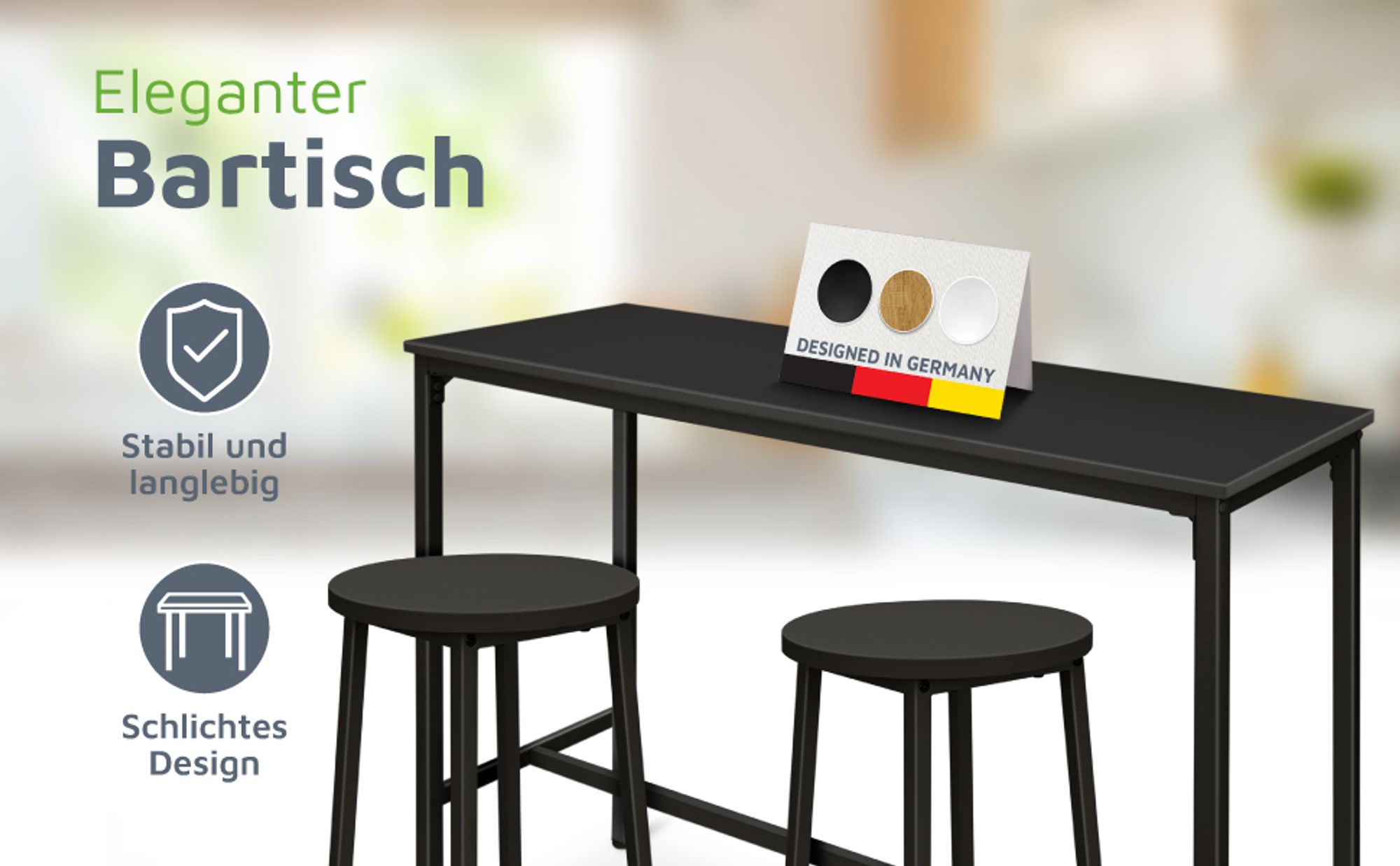 Bartisch mit 2 Barchocker