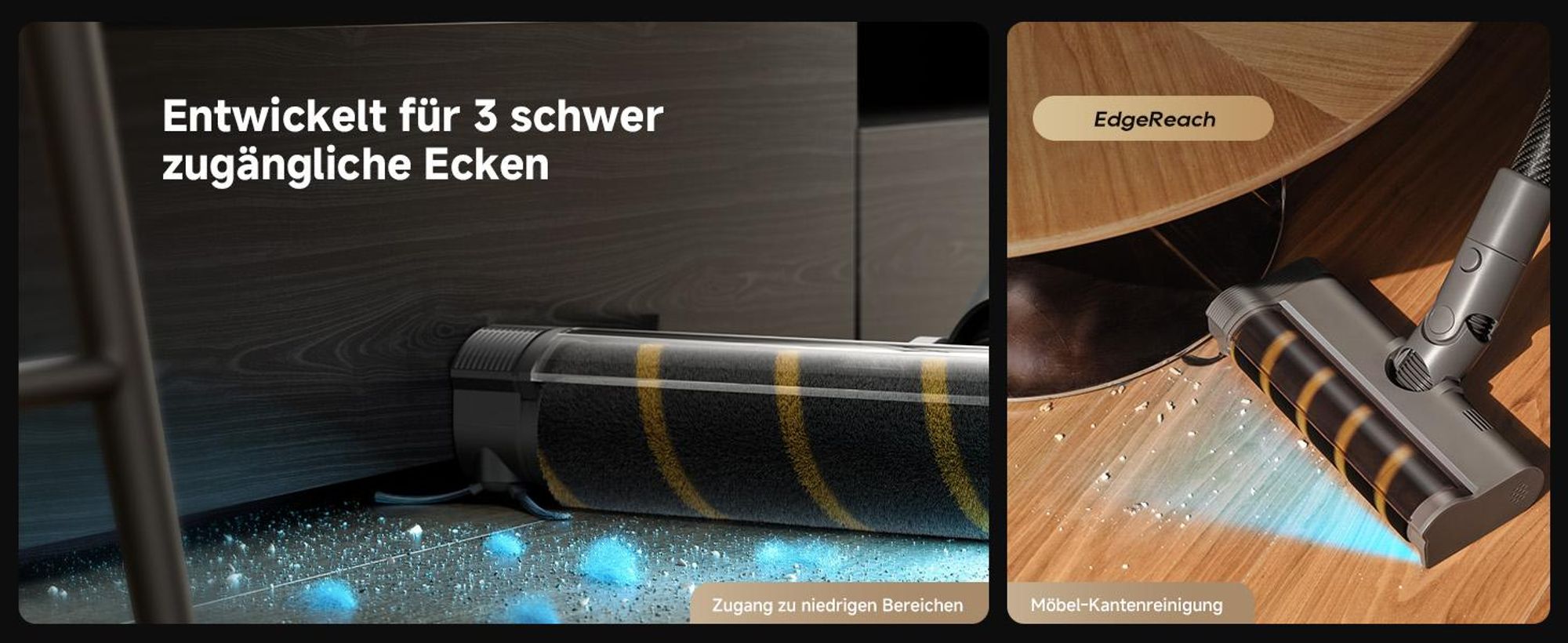 Dreame R30 Akku-Stabstaubsauger,22KPa Saugleistung,190AW Saugleistung,90 Min, Seitenbürste,Reinigung mehrerer Oberflächen,Anti-Tangle Handstaubsauger