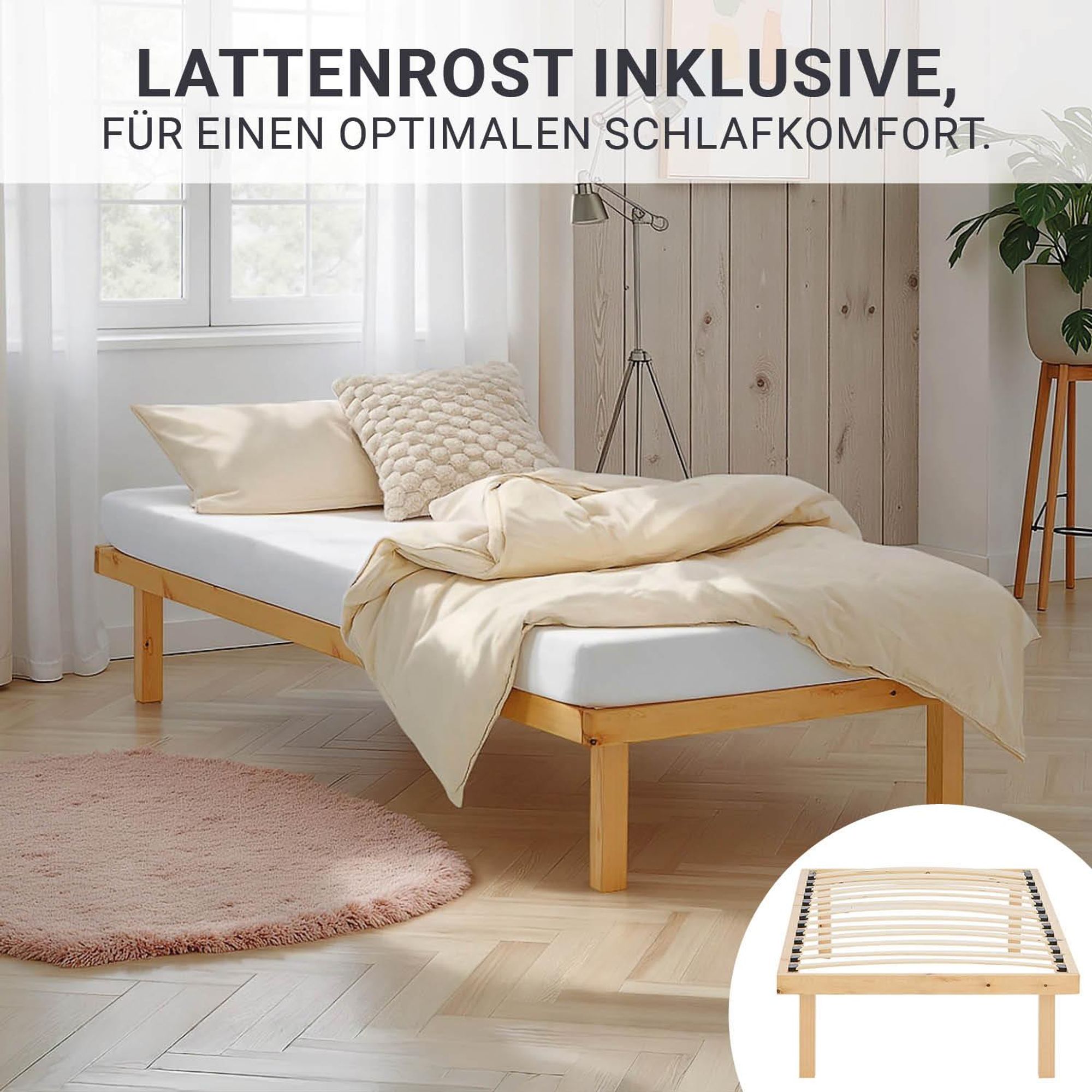 Holzbett inklusive Lattenrost