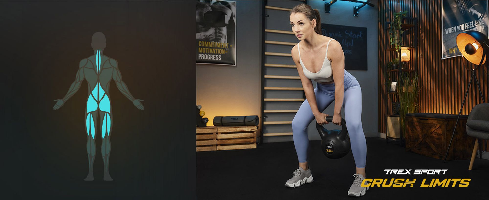TREX SPORT Kettlebell 8 kg Kugelhantel Schwunghantel TX-008CKB | Kugelgewicht, Fitness & Krafttraining | rutschfester Griff, bodenschonend
