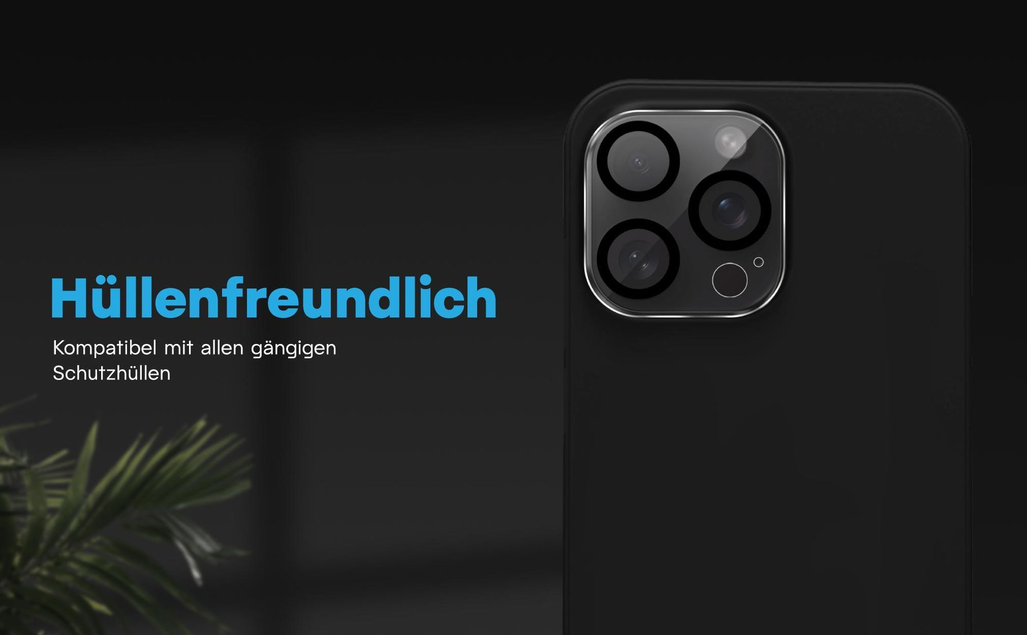 Kamera Schutzglas für Apple iPhone 15 Pro kompatibel mit allen gängigen Hüllen
