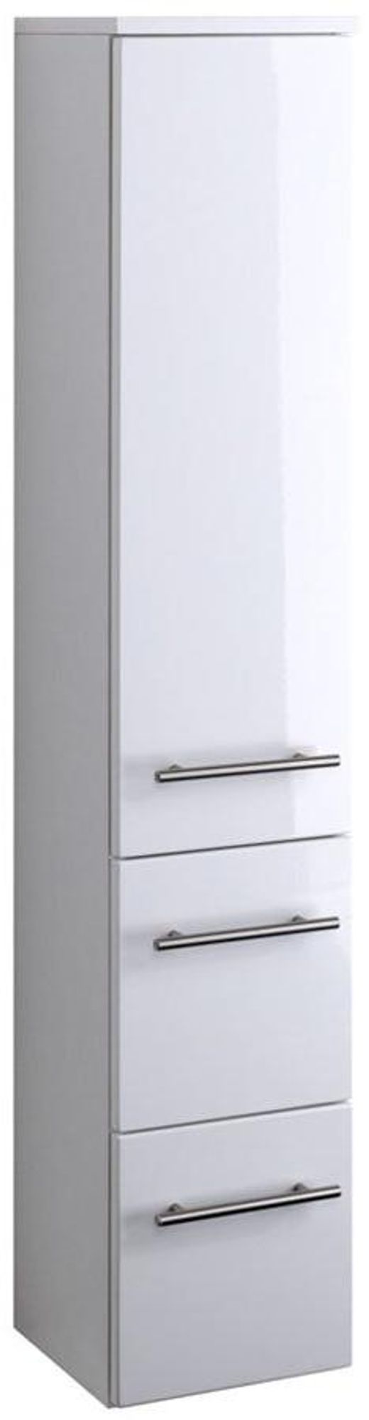 Parma Midischrank – Schmaler Badschrank mit Hochglanzfront & Stauraumwunder