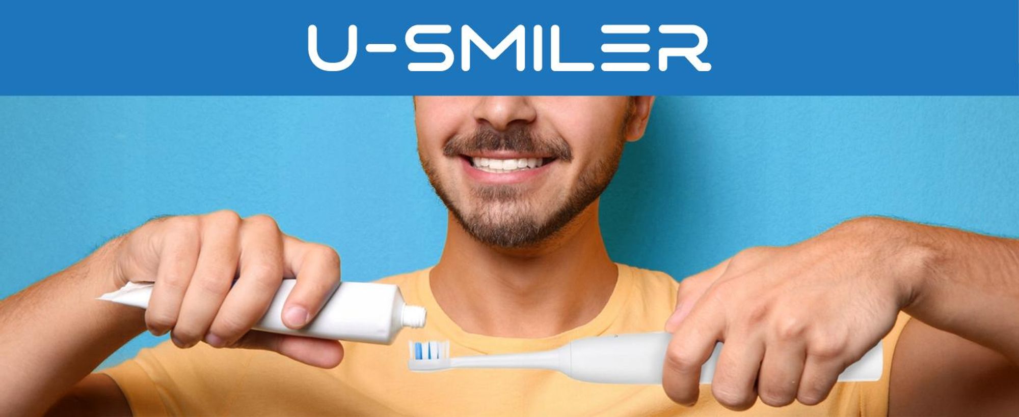 U-SMILER Schallzahnbürste Sonic Elektrische Zahnbürste 5 Modi 3 Intensitäten 4 Aufsätze Wasserdicht IPX8 2000mAh Akku 90 Tage Laufzeit TravelCase