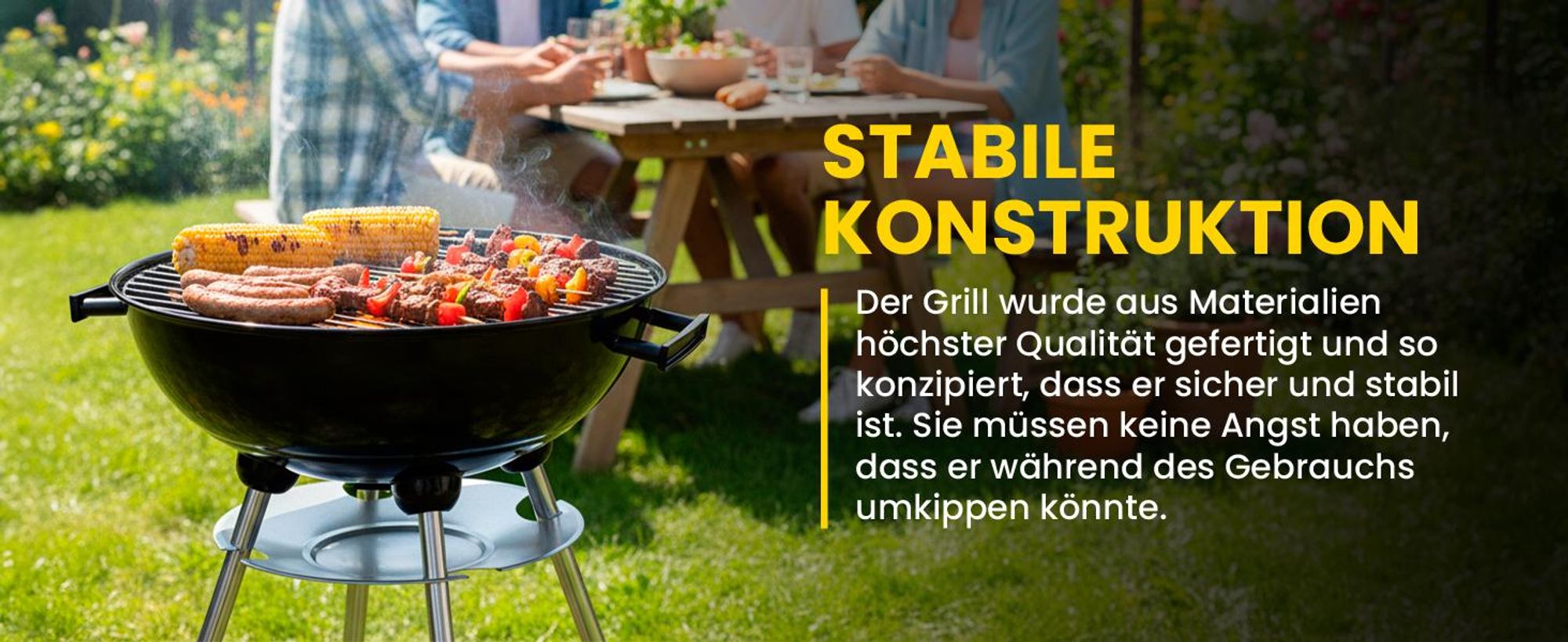 Leicht Kugelgrill mit Deckel mit einem Durchmesser von 32 cm