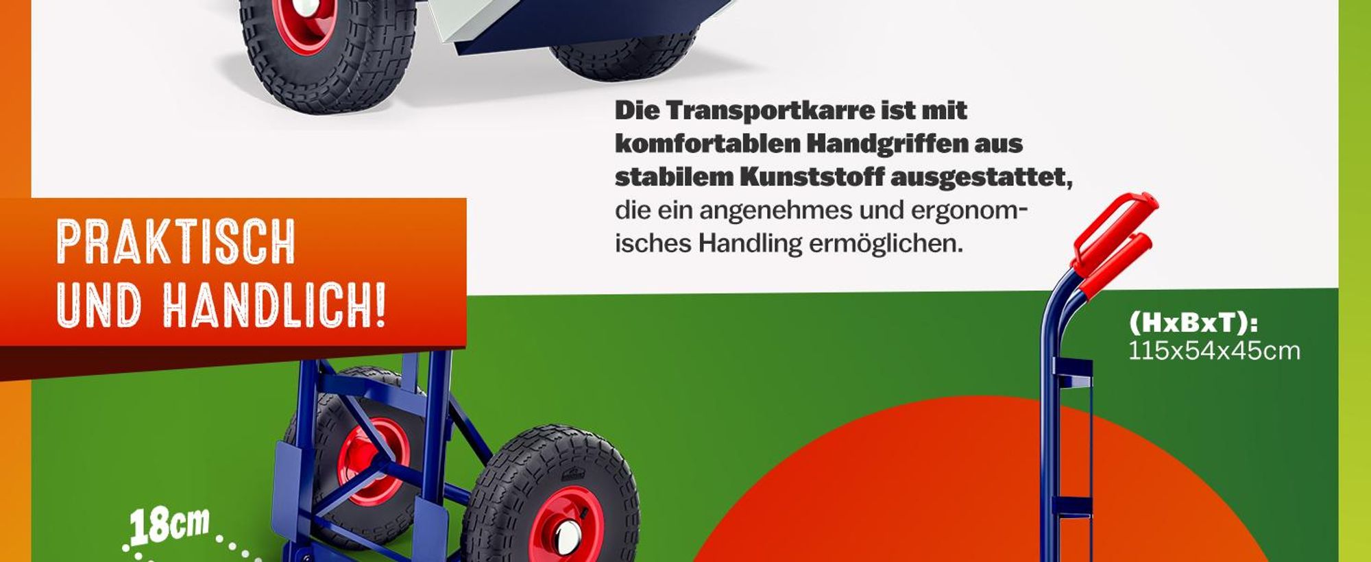 GARDEBRUK Sackkarre Klappbar 200kg blau